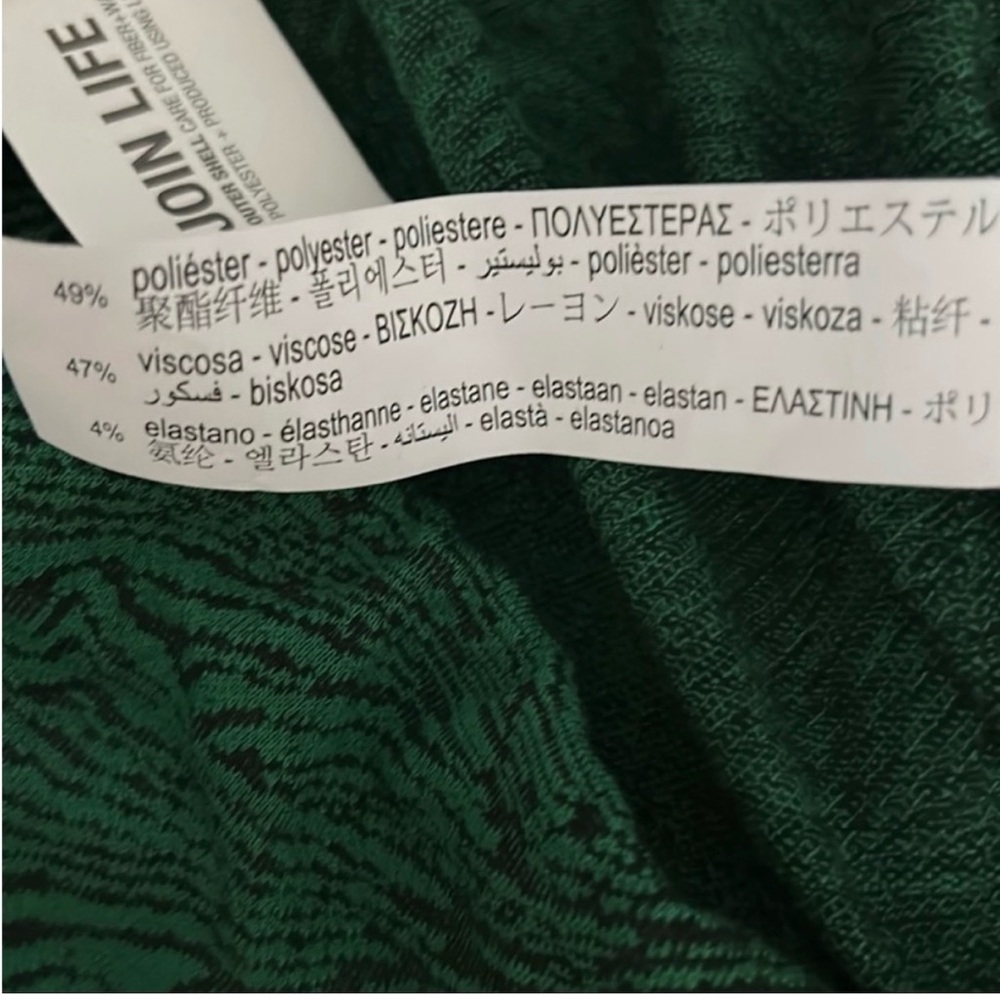Zara Emerald Patterned Flare Pants - Picture 6 of 8